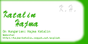 katalin hajma business card